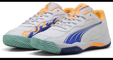 PUMA NOVA Smash Unisex Sportschoenen - PUMA White-Vivid Blue-Heat Fire-PUMA Black