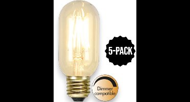 5-Pack | Staaflamp - E27 - 1.6W - Super Warm Wit <2200K - Dimbaar - Filament - Helder