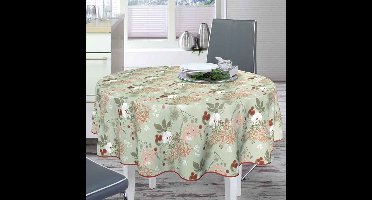 BONITA - Tafelzeil - 160 cm rond - D43/06 - Groen - Met bies