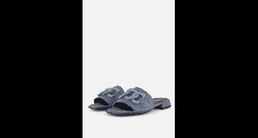 Gabor Denim Slippers blauw Textiel - Maat 40