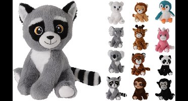 Pluche wild dier 20x18x25cm