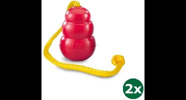 Kong classic met touw rood / geel 2x Xl