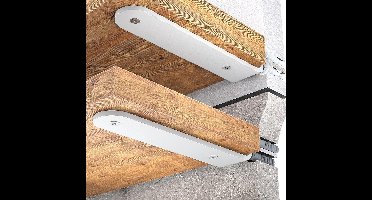 Boraboi® Versterkte Set van 6 Wandmontage Plankhouders voor Zware Belastingen tot 70 kg, in Wit