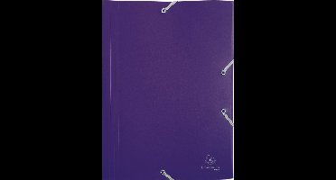 Exacompta 30x Elastomap 3 kleppen ondoorschijnende PP 4/10de - A4 - Purper - 55918E