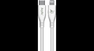 Aqiila iPhone Laadkabel, USB-C naar Lightning [MFi-Gecertificeerd] , 60W, 480Mbps, 1 meter, silicone, Cablebird CS21 Wit