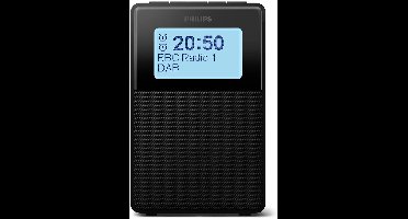 PHILIPS TAR5100/10 Klokradio - Wekkerradio - Dubbel alarm - Sleeptimer - Bluetooth - DAB+/FM-radio - Groot LCD scherm - IPX4 spatwaterbestendig
