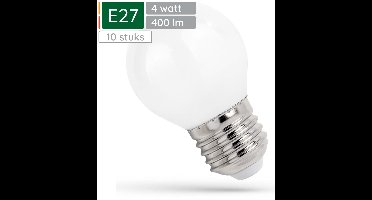 Spectrum LED Lamp E27 4W 230V - 400 Lumen - 2700K Warm wit - Gezellig licht - Energiezuinig - 10 stuks