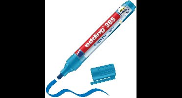 edding 385 markeerstift met flexibele punt licht blauw - 1 stuk - navulbaar - highlighter voor flipcharts en normaal papier