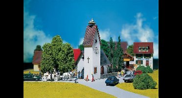 Faller - Dorpskerk - modelbouwsets, hobbybouwspeelgoed voor kinderen, modelverf en accessoires