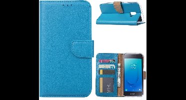 Ntech Hoesje Geschikt Voor Samsung Galaxy J2 Core Portemonnee Hoesje / Book Case - Turquoise
