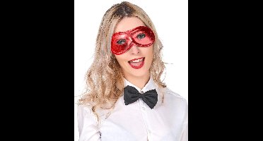 Vegaoo - Metaal-rood masker voor volwassenen