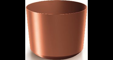 Prosperplast Plantenpot/bloempot Babylon - kunststof - buiten/binnen - koper - D39 x H39 cm