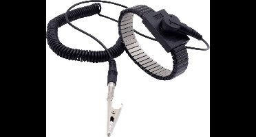 Quadrios ESD-armband Zwart Drukknop 10 mm
