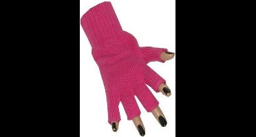 Vingerloze handschoen fuchsia