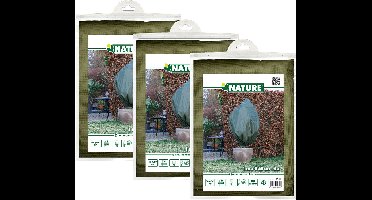 9x stuks nature plantenhoes met trekkoord - 3 stuks - h100 x d50 cm - groen - anti-vorst beschermhoes