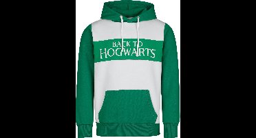 Harry Potter Back To Hogwarts Heren Trui met capuchon - groen/wit - M