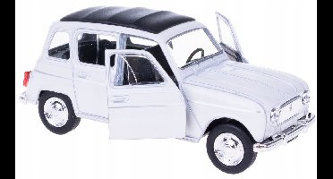 Welly Renault 4 Wit Metal Model Auto Schaal 1:34-39