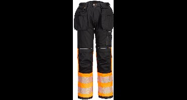 Portwest PW3 HiVis Holsterbroek Klasse 1 PW307 - Oranje/Zwart - 46