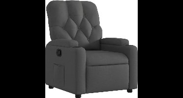 vidaXL - Relaxfauteuil - Donkergrijze - Stof