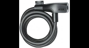 AXA Resolute 8/150 Kabelslot – 150 cm – 8 mm – Automatische Kliksluiting – Inclusief Framehouder – Matzwart