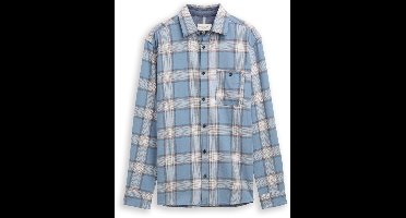 Tom Tailor - Heren hemd - Maat S - Mannen - blauw - katoen