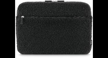Hama Cozy laptopsleeve - 14,1inch geschikt tot 15,6 - Zachte teddy afwerking - Zwart