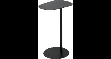 Home & Styling Bijzettafeltje Bolzano - zwart - D35 x B25 x H53 cm - metaal - plantenpot verhoger - koffie en lampjes tafel