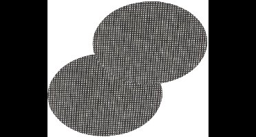 Secret De Gourmet Placemat Maoli - Set van 6x stuks - ovaal - zwart - 48 x 35 cm - kunststof - onderlegger - Tafel onderleggers
