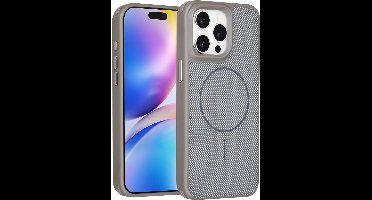 TUNIQ Back cover voor iPhone 15 Pro Max - MagSafe - Carbon Fiber - Grey