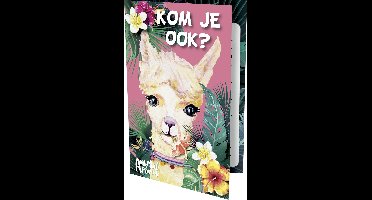 Uitnodigingskaarten - Alpaca - 6st.