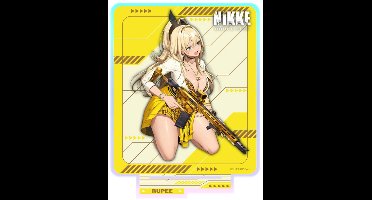 Sakami Merchandise Goddess of Victory: Nikke Crouching Series Acrylic Stand Rupee Holographic 14 cm Mini-Figuur