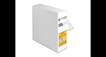Delock Heat shrink tube box, Shrinkage ratio 2:1, 4 m x 25.4 mm transparent