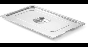 HENDI gastronorm deksel - 18/10 roestvast staal - met handgreepuitsparing - 53x32,5 cm - zilver - voor GN 1/1 containers