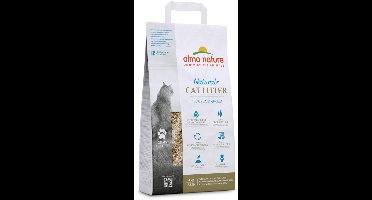 Almo Nature Cat Litter Grain Texture - 100% plantaardige eco-vriendelijke kattenbakvulling - Inhoud 4 kg