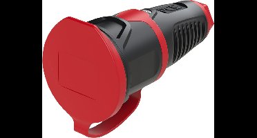 PCE 2511-sr Koppeling met randaarde Rubber, Thermoplast 250 V Zwart, Rood IP54