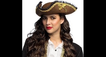 Boland - Hoed piraat Coral Bruin - 59 - Volwassenen - Vrouwen -