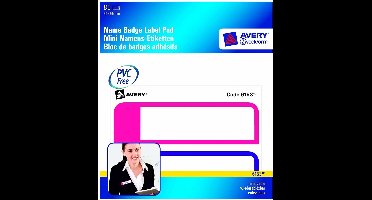 80x Naambadges in Blok 25x95mm Wit Frame Roze/Paars