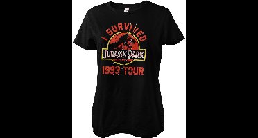 Jurassic Park 1993 Tour Girly Tee Damen T-Shirt Black-L