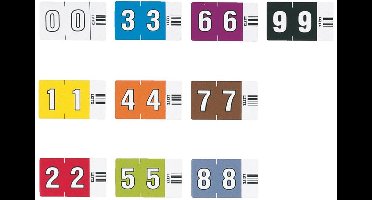 Leitz Orgacolor, Oranje, Afgeronde rechthoek, 30 x 23 mm, 58 x 265 x 1 mm, 20 g