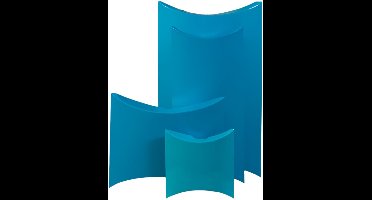 Turquoise Gondeldoosje 17x10x3cm /50st. glans