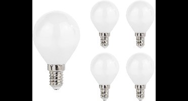 Spectrum LED Kogellamp E14 - 5.5W - 230V - 610 Lumen - 2700K Warm Wit - Ø45mm - Voor Tafellamp, Nachtlampje of Wandlamp - 5 stuks