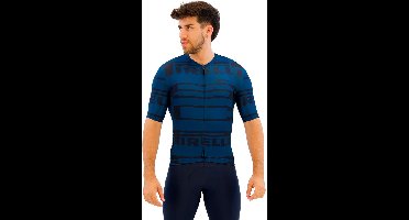 Santini Pirelli Korte Mouw Wielertrui Blauw M Man,Vrouw