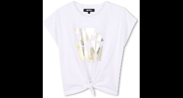 Dkny D62309 T-shirt Met Korte Mouwen Wit 12 Years Jongens,Meisjes