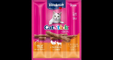 Vitakraft Cat-Stick mini - kalkoen & lam - 4 zakjes