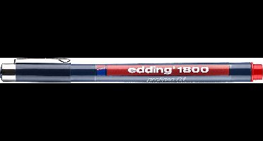 Edding 1800 Precisie fineliner - 0.25mm - Rood