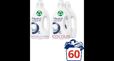 Neutral Neutral Kleur + Wol & Fijn Wasmiddel Pakket - (2 + 1) x 20 wasbeurten - Voordeelverpakking