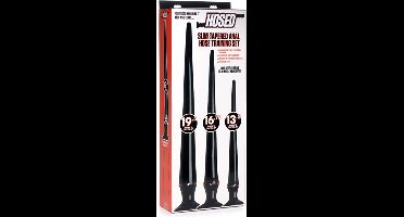 Slim Tapered Anal Hose Training Set - Butt Plugs & Anal Dildos black