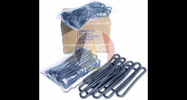 Spanrubbers zwart 40cm 10 st.