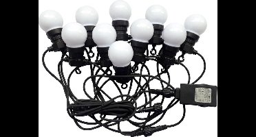 V-tac VT-71020 LED Prikkabel - 10 m incl. stekkerIncl. - 20x 0,5w LED Lampen - 6000K - Daglicht Wit