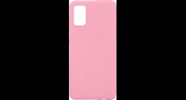 Shop4 - Geschikt voor Samsung Galaxy A41 Hoesje - Zachte Back Case Mat Roze
